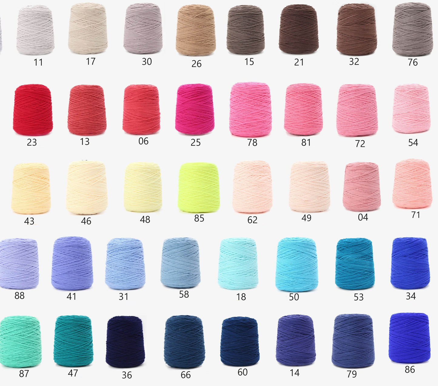 Acrylic Yarn Cones *400g* (90 colors)